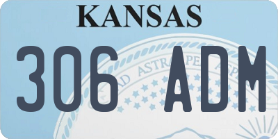 KS license plate 306ADM