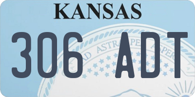 KS license plate 306ADT