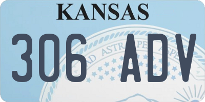 KS license plate 306ADV