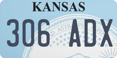 KS license plate 306ADX