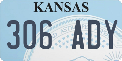 KS license plate 306ADY