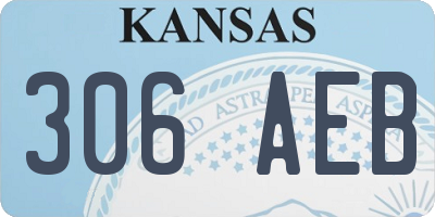 KS license plate 306AEB