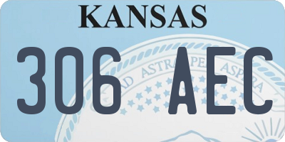 KS license plate 306AEC