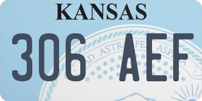 KS license plate 306AEF