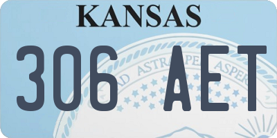 KS license plate 306AET