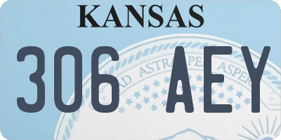 KS license plate 306AEY