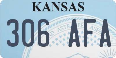 KS license plate 306AFA