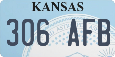KS license plate 306AFB
