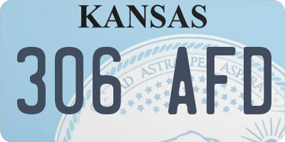 KS license plate 306AFD