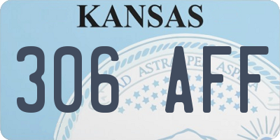 KS license plate 306AFF