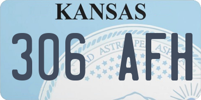 KS license plate 306AFH