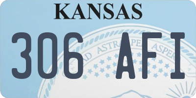 KS license plate 306AFI