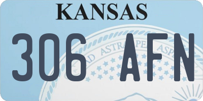 KS license plate 306AFN