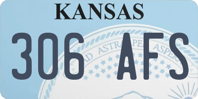 KS license plate 306AFS