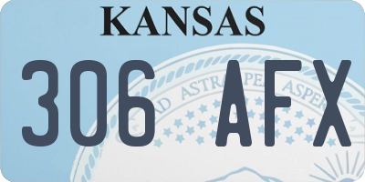 KS license plate 306AFX