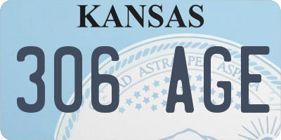 KS license plate 306AGE