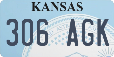 KS license plate 306AGK