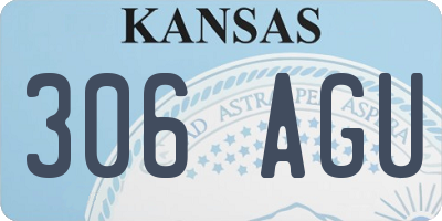 KS license plate 306AGU