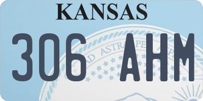 KS license plate 306AHM