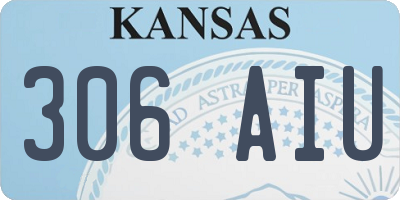 KS license plate 306AIU