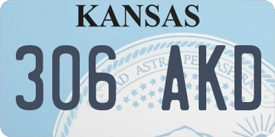 KS license plate 306AKD