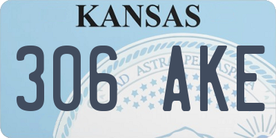 KS license plate 306AKE