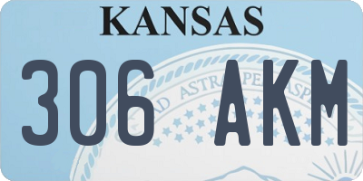 KS license plate 306AKM