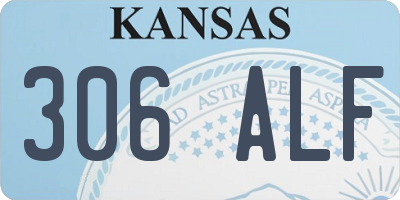 KS license plate 306ALF