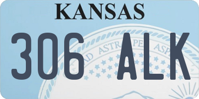 KS license plate 306ALK