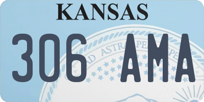 KS license plate 306AMA