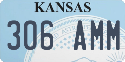KS license plate 306AMM