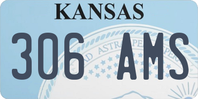 KS license plate 306AMS
