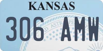 KS license plate 306AMW