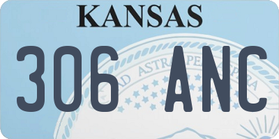 KS license plate 306ANC