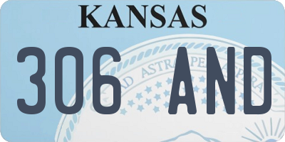 KS license plate 306AND