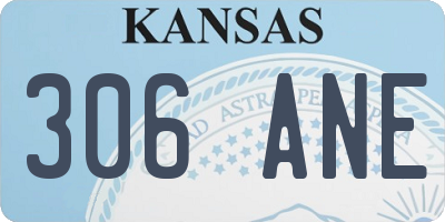 KS license plate 306ANE