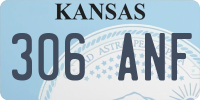 KS license plate 306ANF