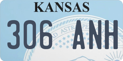KS license plate 306ANH