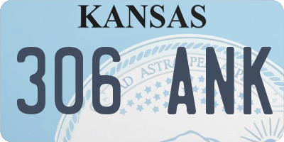 KS license plate 306ANK