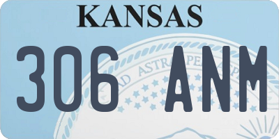 KS license plate 306ANM