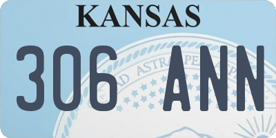 KS license plate 306ANN