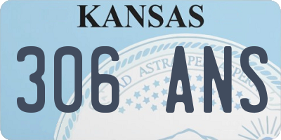 KS license plate 306ANS