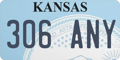KS license plate 306ANY