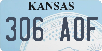 KS license plate 306AOF