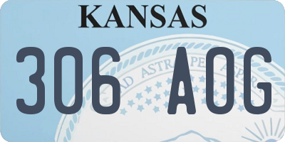 KS license plate 306AOG