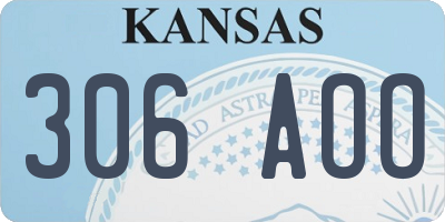 KS license plate 306AOO