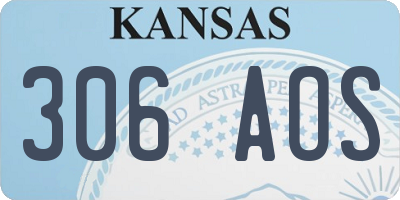 KS license plate 306AOS