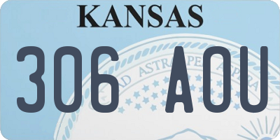 KS license plate 306AOU