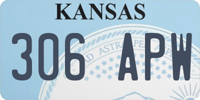 KS license plate 306APW