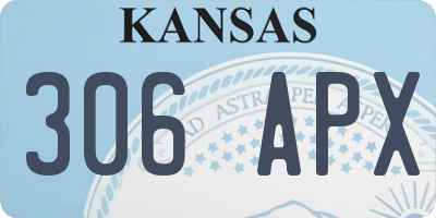 KS license plate 306APX